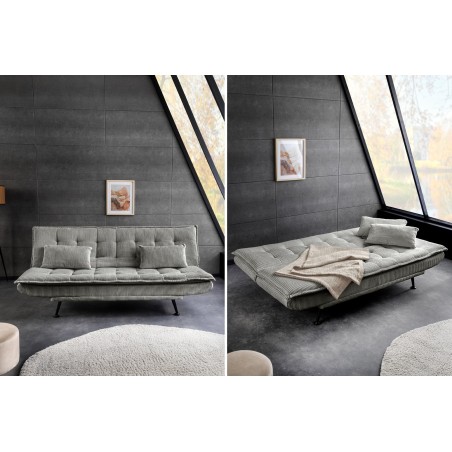 Canapé-lit JAZZ 195cm 3 places cordon greige