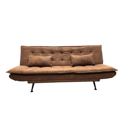 Canapé-lit JAZZ 195cm 3 places microfibre marron 2