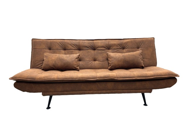 Canapé-lit JAZZ 195cm 3 places microfibre marron