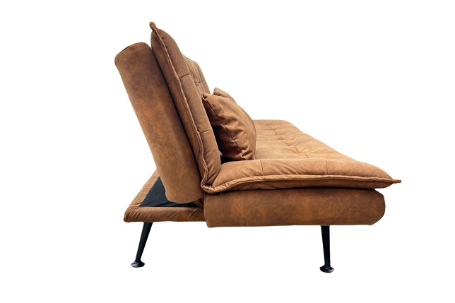 Canapé-lit JAZZ 195cm 3 places microfibre marron