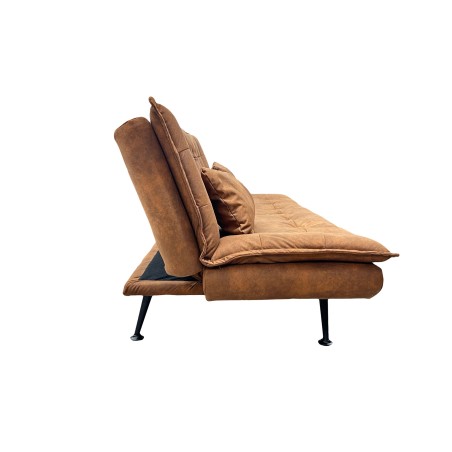 Canapé-lit JAZZ 195cm 3 places microfibre marron