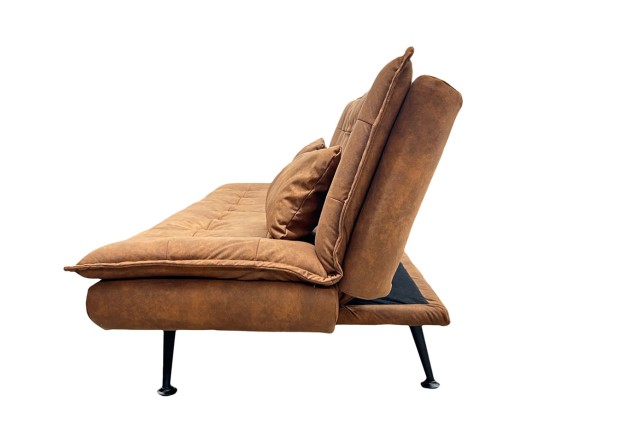 Canapé-lit JAZZ 195cm 3 places microfibre marron