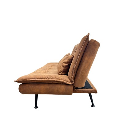 Canapé-lit JAZZ 195cm 3 places microfibre marron