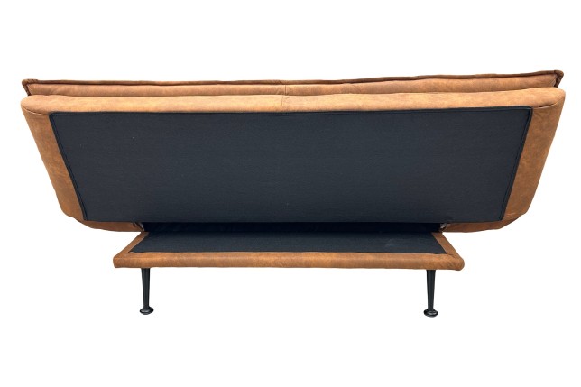 Canapé-lit JAZZ 195cm 3 places microfibre marron