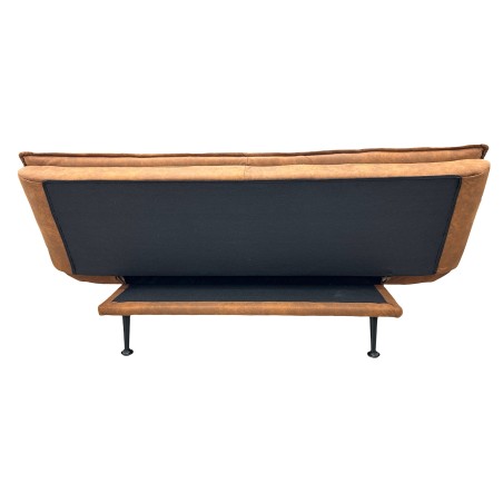 Canapé-lit JAZZ 195cm 3 places microfibre marron