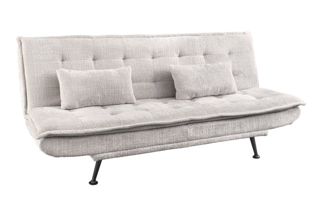 Canapé-lit JAZZ 195cm Chenille Champagne Beige - 3 Places