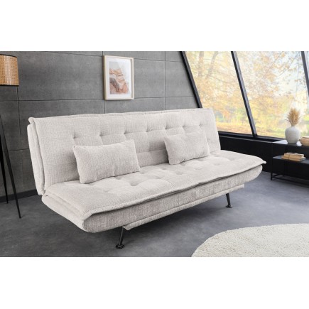 Canapé-lit JAZZ 195cm Chenille Champagne Beige - 3 Places
