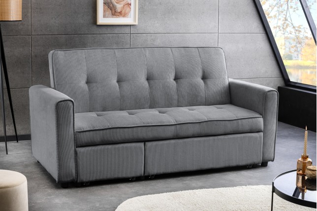 Canapé-lit SMART 180cm 2 places cordon gris