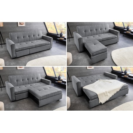 Canapé-lit SMART 180cm 2 places cordon gris