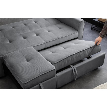 Canapé-lit SMART 180cm 2 places cordon gris 2
