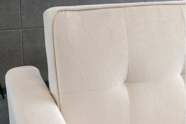 Canapé-lit SMART 180cm 2 places tissu cordé beige