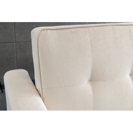 Canapé-lit SMART 180cm 2 places tissu cordé beige