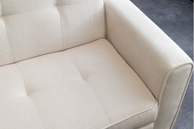 Canapé-lit SMART 180cm 2 places tissu cordé beige