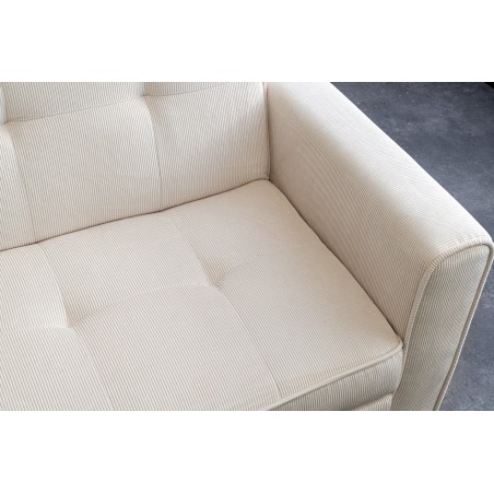Canapé-lit SMART 180cm 2 places tissu cordé beige