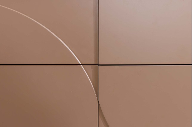Buffet bas SAVOY 150cm travertin céramique - Design 3D