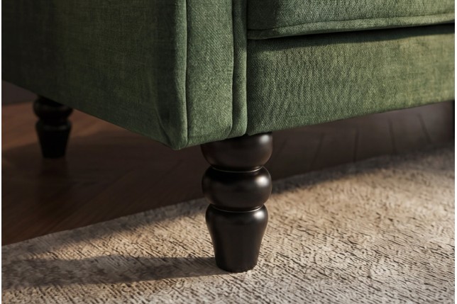 Canapé-lit convertible velours vert mousse 220cm