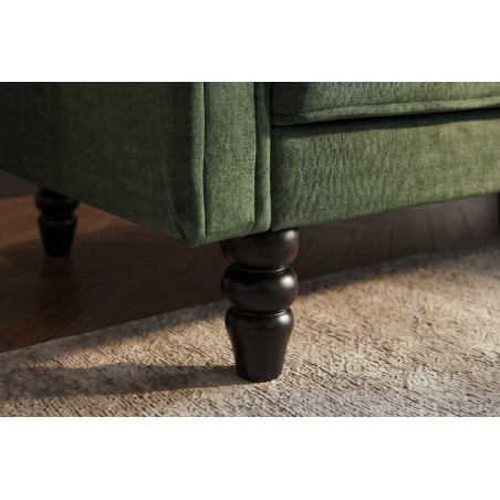 Canapé-lit convertible velours vert mousse 220cm