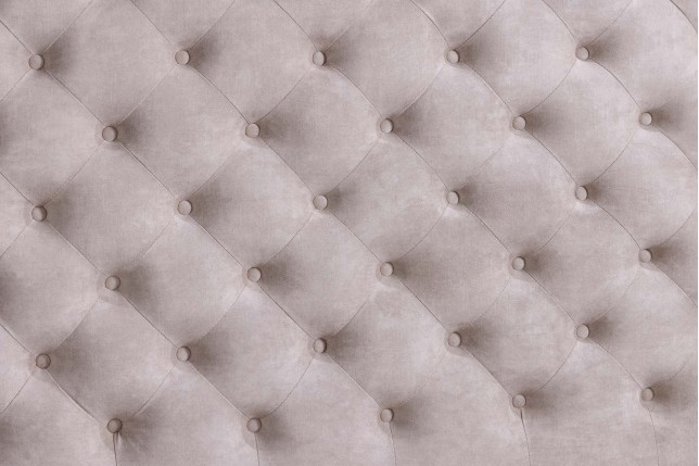 Lit PARIS 160x200 Chesterfield velours champagne beige rangement