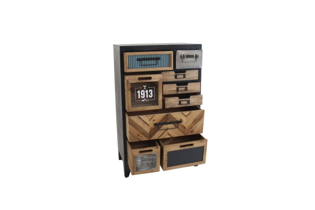 Buffet bas SECRETS 95cm bois de pin vintage brown