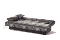 Canapé convertible en lit coloris gris/bleu