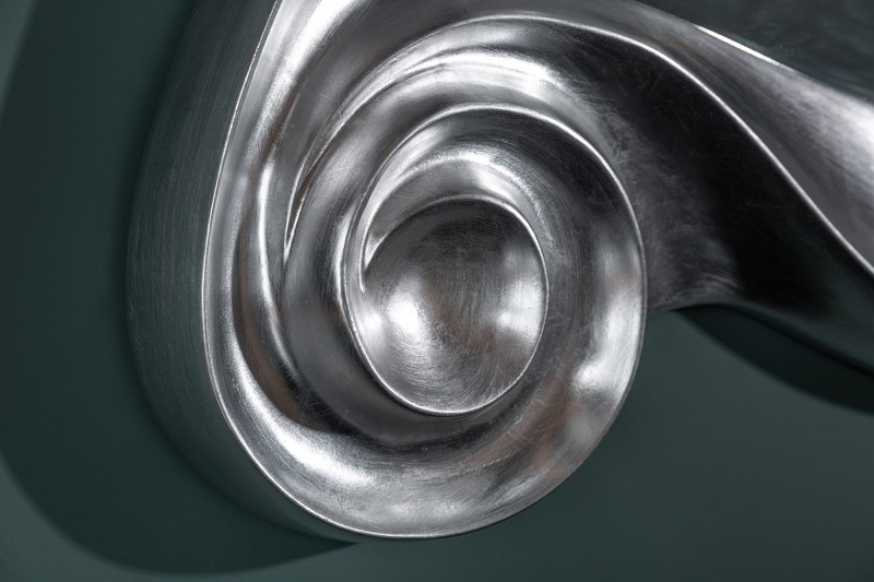 Miroir mural moderne en polyresine teinté argent