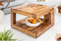 Table basse carré en bois massif 60x60 cm