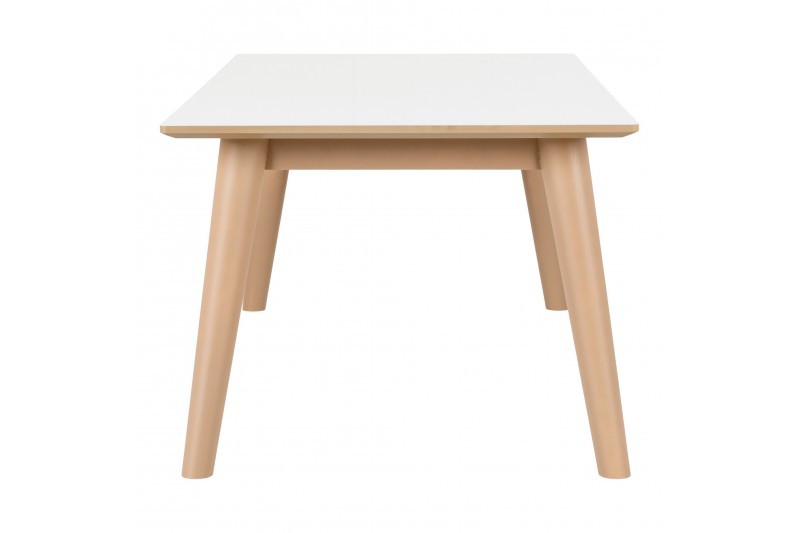 Table basse rectangulaire design scandinave coloris blanc