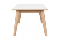 Table basse rectangulaire design scandinave coloris blanc