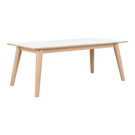 Table basse rectangulaire design scandinave coloris blanc