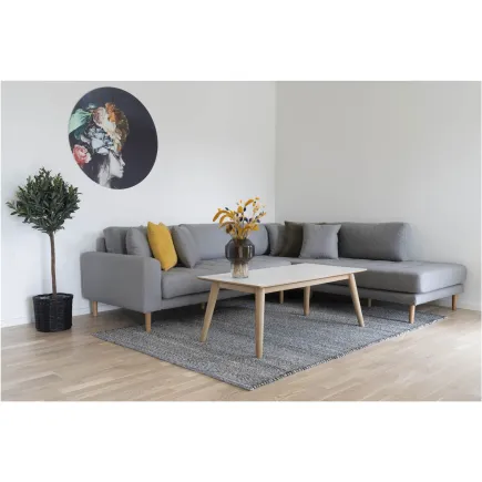 Table basse rectangulaire design scandinave coloris blanc 2