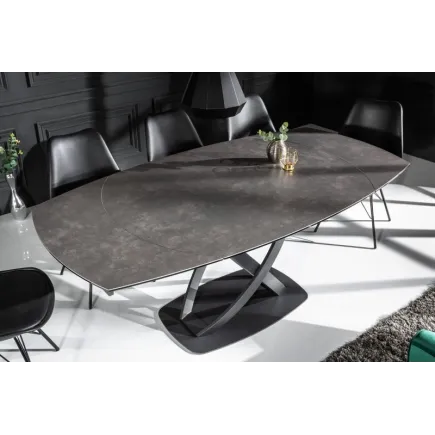 Table à Manger INES130-190cm Céramique, Anthracite, extensible 2