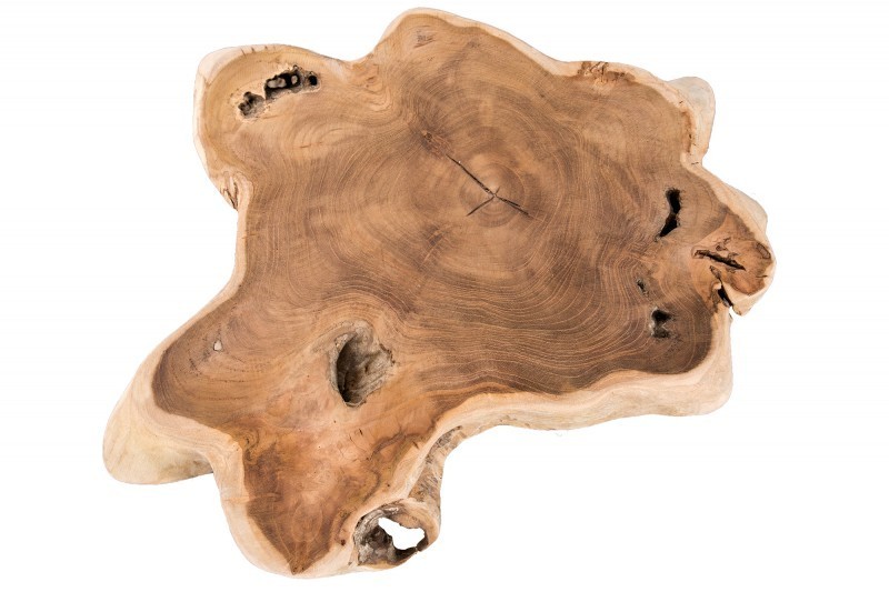 Table d'appoint en bois massif style rustique