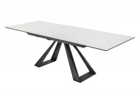 Table à manger extensible 180-230cm aspect céramique aspect marbre