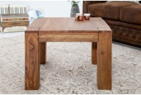 Table basse 60 cm en bois sheesham coloris ciré naturel