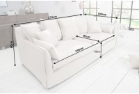 Canapé 3 places en tissu coloris beige