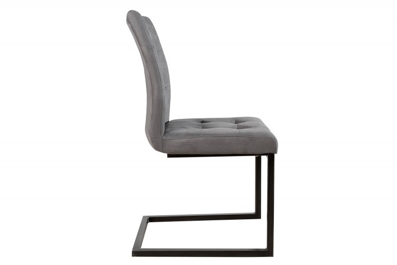Lot de 2 chaises capitonnées de coloris gris