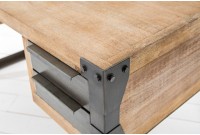 Bureau design 4 tiroirs alliant bois massif et métal