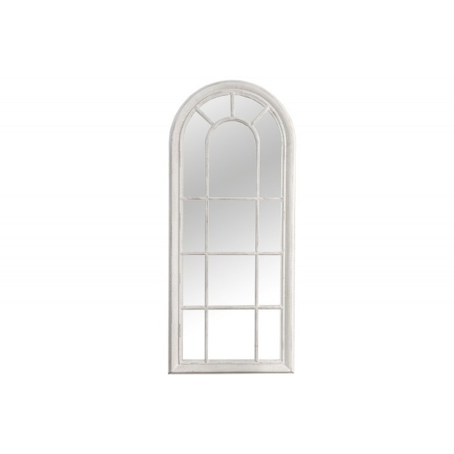Miroir design Fenêtre avec cadre en bois blanc