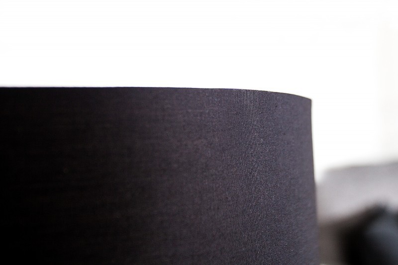 Lampe à poser moderne en métal et en toile de couleur noire