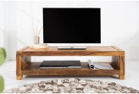 Meuble TV bois massif 110 cm avec niche