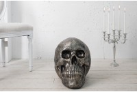 Sculpture design Crâne humain en polyrésine bronzé