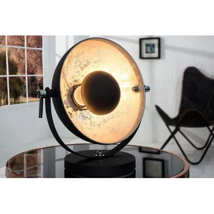Lampe à poser en aluminium et acier inoxydable coloris argent