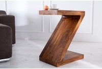 Table d'appoint design Z en bois massif
