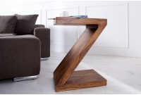 Table d'appoint design Z en bois massif