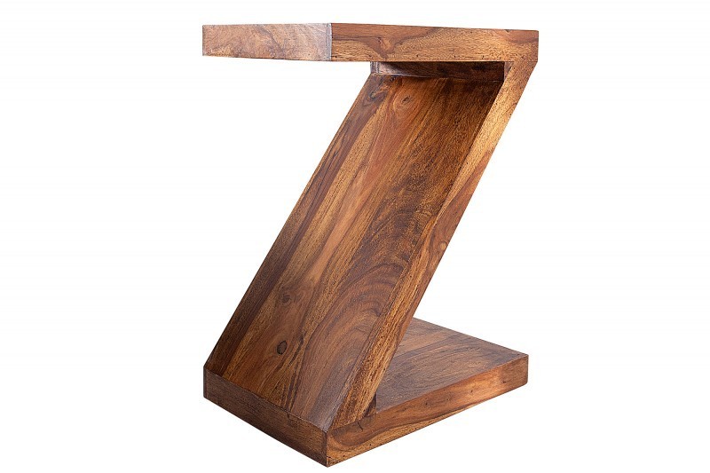 Table d'appoint design Z en bois massif
