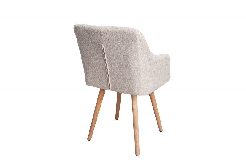 Ensemble de 2 chaises beiges de salle à manger style scandinave