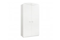 Armoire blanche enfant à 2 portes ouvrantes