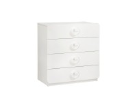 Commode blanche pour chambre enfant à 4 tiroirs