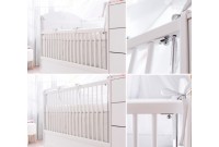 Lit convertible pour bébé à 4 tiroirs 80 x 180 cm coloris blanc