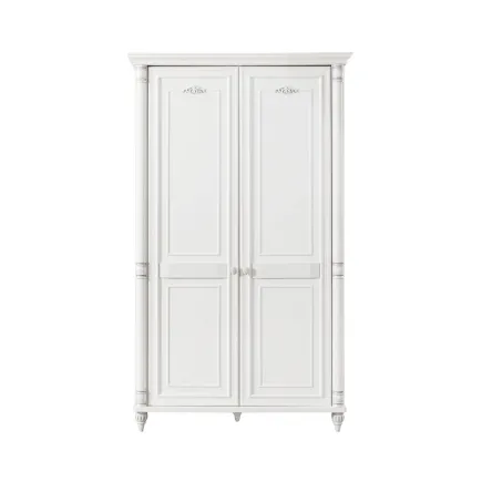 Armoire classique à 2 portes ouvrantes coloris blanc